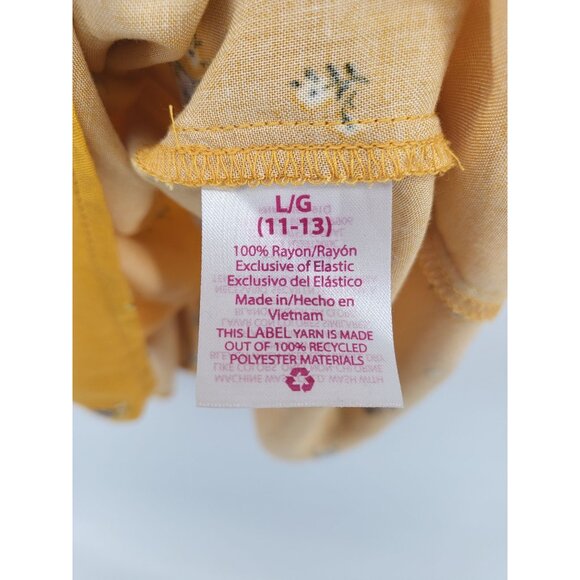 Yellow Ditsy Floral Spaghetti Strap Cami Top No Boundaries L/G (11-13) NWT - Picture 4 of 9